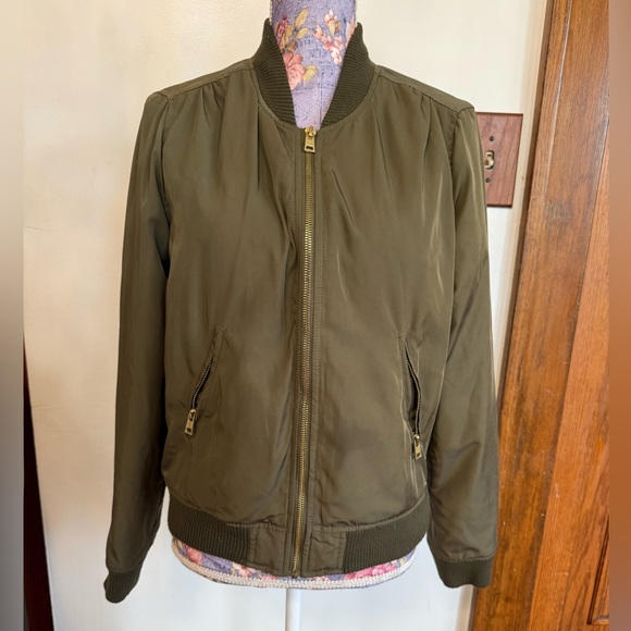 Velvet Heart Jackets & Blazers - Velvet Heart Khaki Bomber Jacket